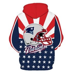 New England Patriots 3D Hoodie | Size Medium